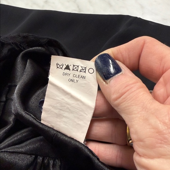 A.B.S | Allen Schwartz Vintage Black Slip Dress with Lace Straps size 12/P - Picture 11 of 11